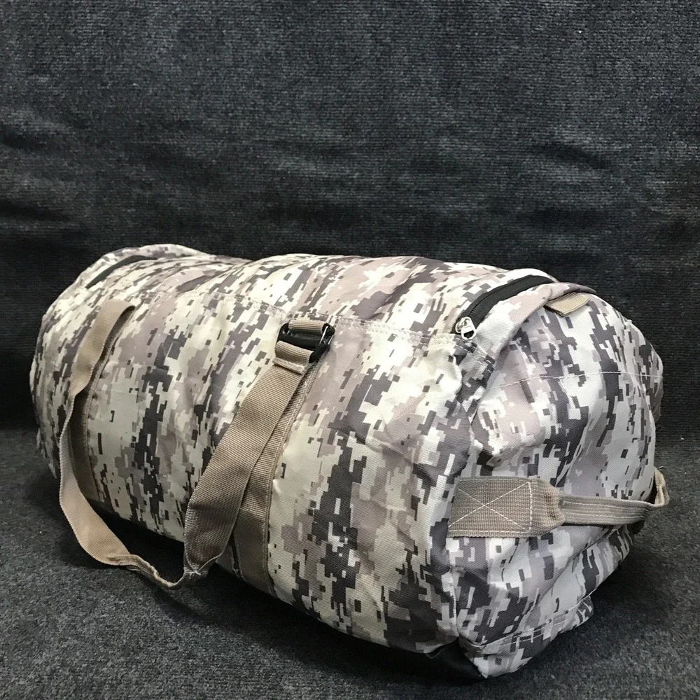 ScarletSkye Medium Size Camp 2 Pocket Digital Camo Duffle Bag w/ Molle Webbing